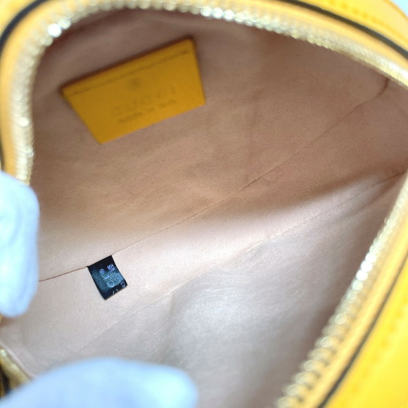 Gucci Chain Shoulder Flora Webbing Line GG Supreme Canvas Yellow - Picture 8 of 11